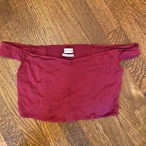 Red UO crop top